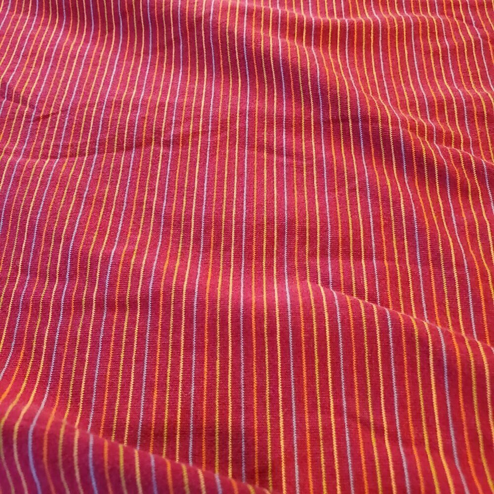 JEFF ROSE SZ L Italian made Mens Stripe 100% Cotton Knit Golf Short Sleeve Polo - Picture 7 of 8